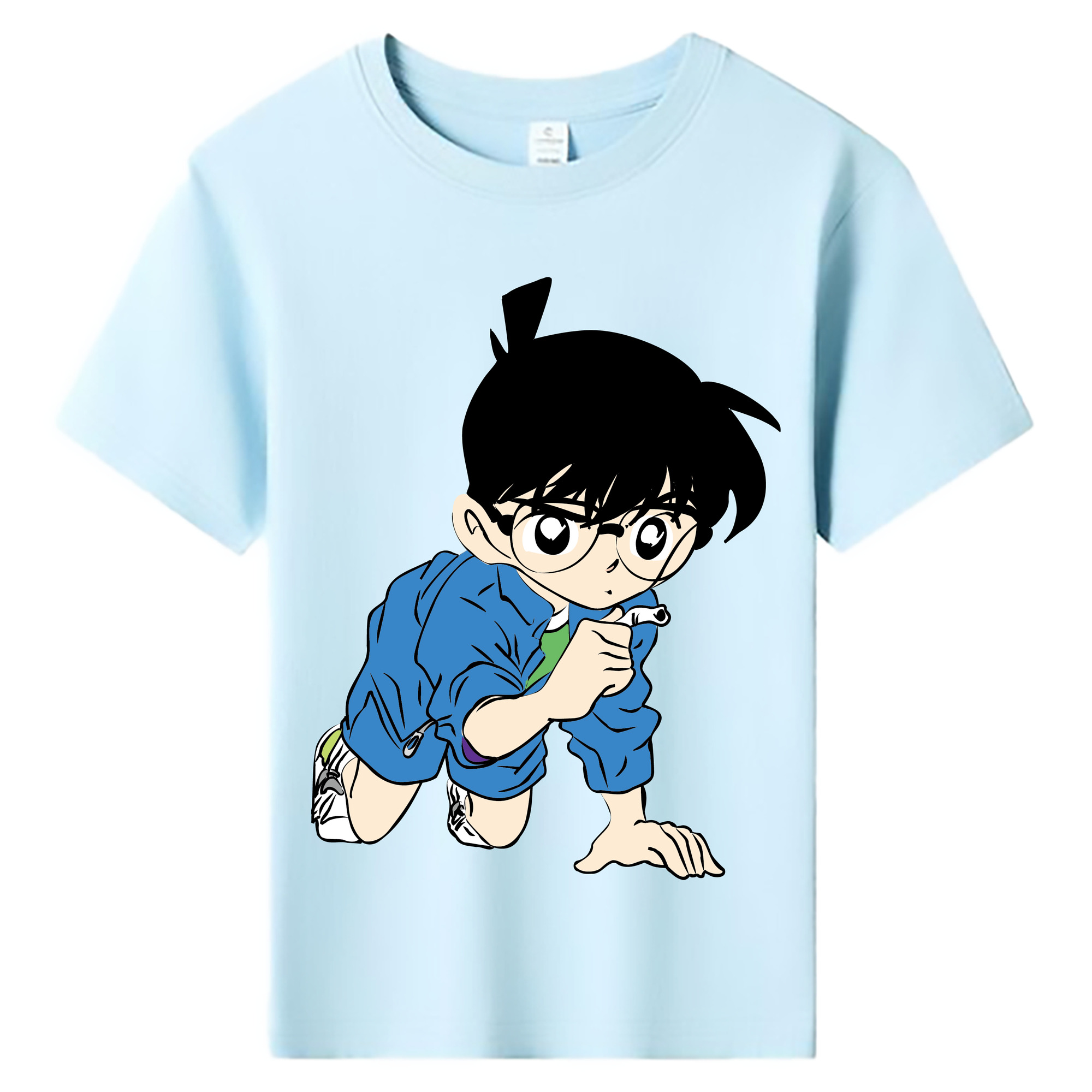 （画像用） 名探偵コナン 江戸川 コナン Detective Conan Conan Edogawa 綿100％キッズTシャツ（フロントプリント）